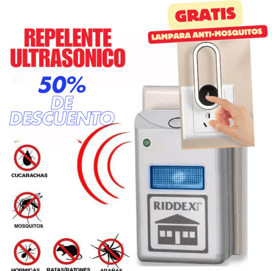 🦟 Repelente Ultrasonico Electrico Riddex Anti-Plagas